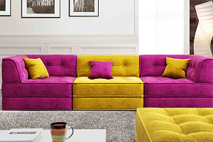 Стильный п-образный диван Гоа в гостиную, бескаркасный диван на заказ по вашим размерам